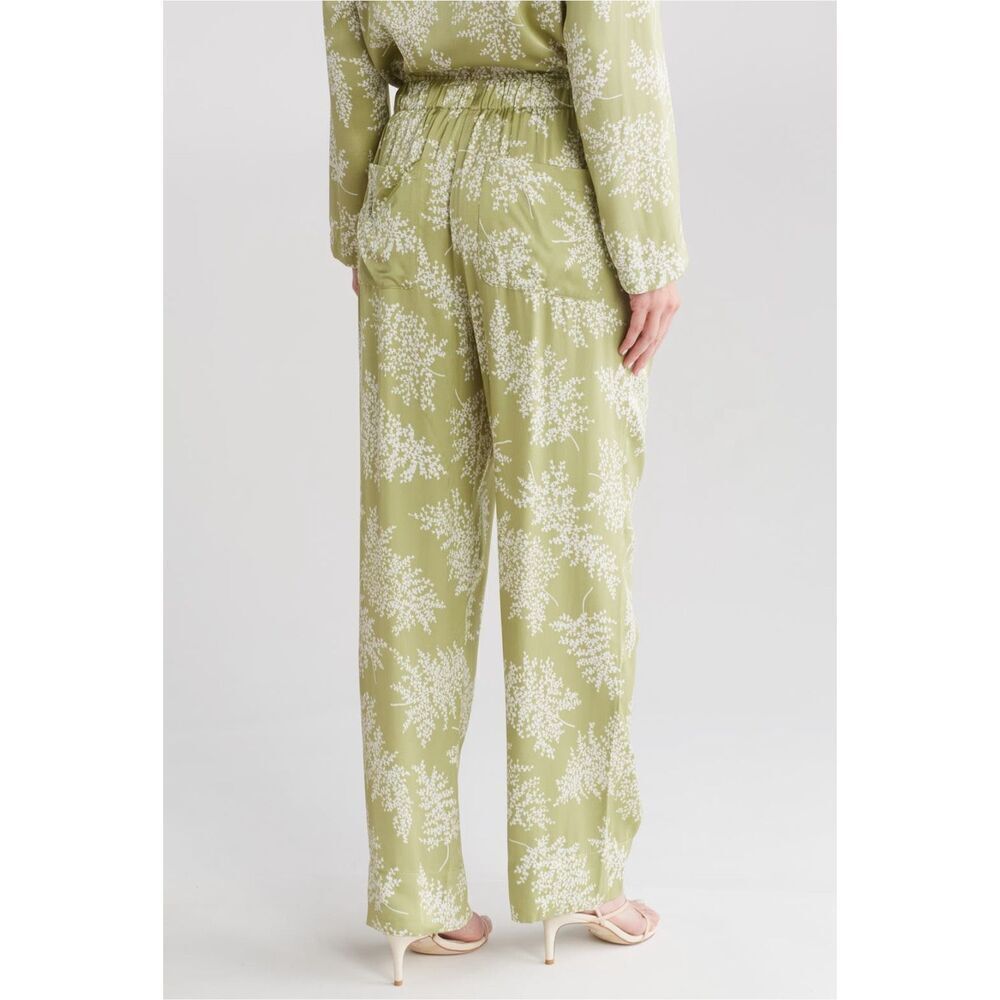 Rebecca Taylor Fleur Silk Blend green loungewear pajama pants‎ size S